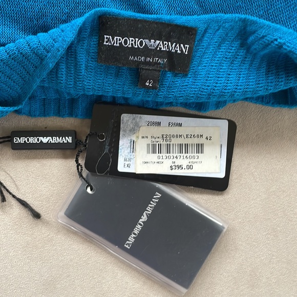 EMPORIO ARMANI Knit woman’s Wool Blue Sweater /TAGS included! Size Small (IT 42) - Picture 16 of 16